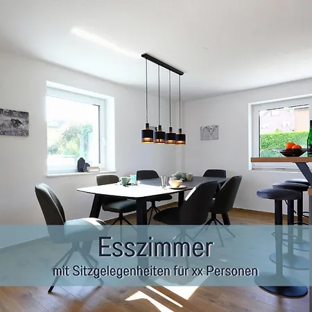 公寓 Hoeckelheim - Savanna - Barrierefrei - 3 Schlafzimmer-bis 6 Gaeste - Nahe Goettingen - 100 Qm - Babies Reisen Gratis - Terrasse, Garten & Grill - Vollausgestattete Kueche Mit Spuelmaschine - Klimaanlage, Fussbodenheizung & Raffstores