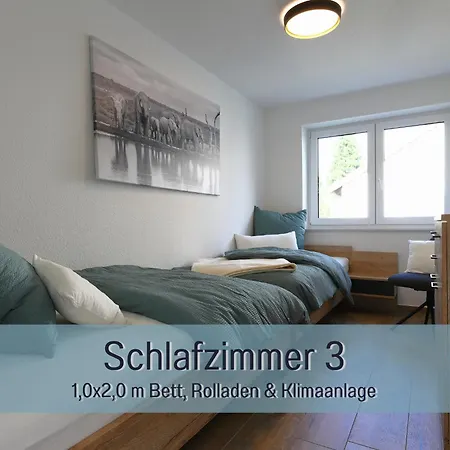شقة Hoeckelheim - Savanna - Barrierefrei - 3 Schlafzimmer-bis 6 Gaeste - Nahe Goettingen - 100 Qm - Babies Reisen Gratis - Terrasse, Garten & Grill - Vollausgestattete Kueche Mit Spuelmaschine - Klimaanlage, Fussbodenheizung & Raffstores *