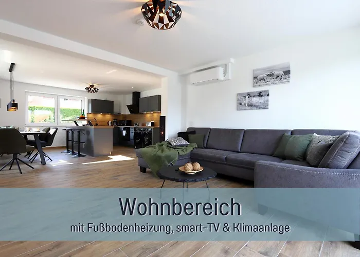 Hoeckelheim - Savanna - Barrierefrei - 3 Schlafzimmer-bis 6 Gaeste - Nahe Goettingen - 100 Qm - Babies Reisen Gratis - Terrasse, Garten & Grill - Vollausgestattete Kueche Mit Spuelmaschine - Klimaanlage, Fussbodenheizung & Raffstores Apartman Northeim